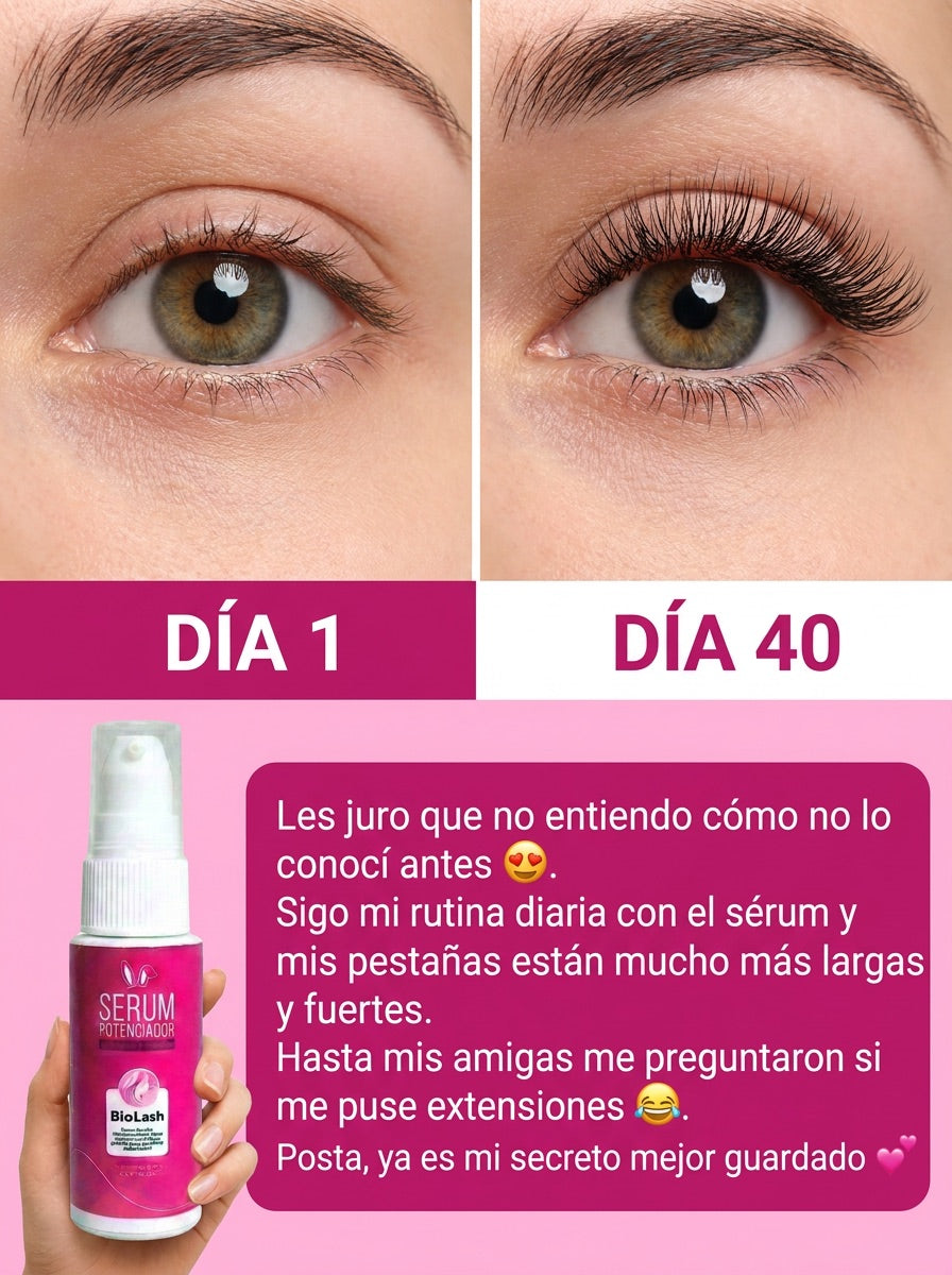 Antes y despues de 40 dias con BioLash